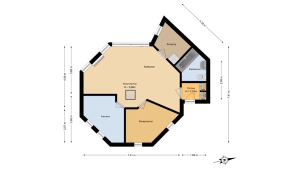 Floorplan - Eendenparkweg 45A6, 3852 LG Ermelo